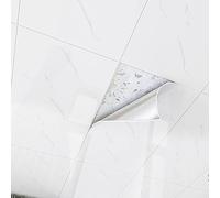 10 Pack Ceiling Tiles Peel and Stick, Waterproof Self-Adhesive Drop Ceiling Tile Decor White for Basement/ Office/ Kitchen, Pvc Wall Panels Decorative - Cut Easily(#1,30x60cm(11 4/5'' x 23 3/5''))
