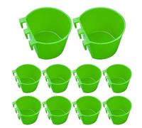 10 Pack Chicken Water Cups Hanging Bird Feeder for Cage 8 oz Rabbit Feeder Bowls for Pigeon Parakeet Poultry with Hook Green Chicken Grit Hanging