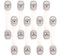10 Pack Child Safety Strap Locks, Adjustable Furniture Door Locks for Baby Safety, Universal Fit for Cabinets Drawers Fridge, 3M Adhesive, Easy Installation, Pink