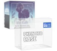 10 Pack Clear PKMN ETB Protector Case, PKMN Elite Trainer Box Protector, PET Plastic Display Box Protector for Collectors Gifts Elite Trainer Boxes - 0.5mm Thick (Pack of 10)