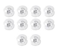 10 Pack Clear Plastic Sewing Machine Bobbins,Plastic Bobbins for Sewing Machine Universal Clear Bobbins with Bobbin Case Sewing Machine Accessories (10 PCS, Transparent)