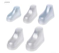 10 Pack Clear PVC Baby Booties Display Forms, Lightweight Plastic Stands for Showcasing Infant Shoes in Retail Stores, Fits Sizes 8cm to 12cm(10pcs 11cm)