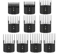 10 Pack Clipper Guards for BaBylissPRO Barberology FX870, FX890, FX825, and FX673 Clippers, Fit for BaByliss Clipper Guards with Metal Spring Clip - Cutting Lengths 1/16-1 inch Attachment Combs Set