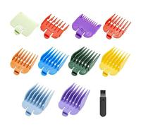10 Pack Clipper Guards, Professional Hair Clipper Guide Combs Replacement Guards Compatible with Most Clippers (Assorted Colors, Sizes 1.5mm-25mm), Durable ABS Plastic, Heat Resistant