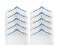 10 Pack Clothes Cover for Hanging, Clear Clothing Hanger Shoulder Covers, PVC Plastic Garment Covers, for Closet Storage Coats, Suit, Jackets, Dress Closet Storage(50cm/20in) (55cm/22in)