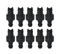 10 Pack Coffee Machine Milk Tube Connector Compatible With For Melitta And For Siemens Models For Creamy For Cappuccino And Latte Frothing Black Plastic Replacement Part Easy Install Kitchen Accessory