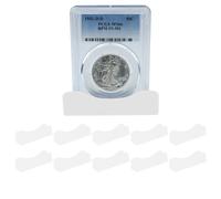 10-Pack Coin Display Stand, PCGS & NGC Slab Holders (White)