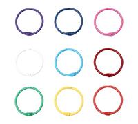 10 Pack Color Metal Binder Rings Easy-Operate Book Rings for Index Cards Flashcards Keychains Home Scrapbooks Office Projects School Tasks 1.18in/30mm 0.98in/25mm Random Color