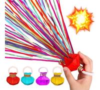 10 Pack Colorful Streamers Party Decorations, 30 Colors Rainbow Hand Throw Streamer Paper Poppers, No Mess Crepe Paper Streamers Confetti For New Years Birthday Wedding Carnival Celebrations