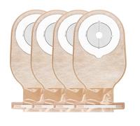 10 Pack Colostomy Bags, One Piece Ostomy Bag, 20-65mm Cut-to-Fit, Drainable Pouches with Clamp Closure for Ileostomy Stoma Care Ostomy Supplies (Strip Closure, 10pcs/Bag)