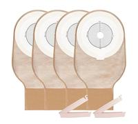10 Pack Colostomy Bags, One Piece Ostomy Bag, 20-65mm Cut-to-Fit, Drainable Pouches with Clamp Closure for Ileostomy Stoma Care Ostomy Supplies (Clamp Closure, 10pcs/Bag)
