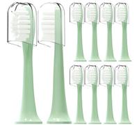 10 Pack Compatible with Suri Electric Toothbrush Replacement Brush Heads,for Suri Sonic Electric Toothbrush,with Dust Cover (Winter Fern, Medium)
