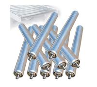 10-Pack Conveyor Roller Set - Stainless Steel Rollers 25mm/1" 32mm/1.3" 38mm/1.5" 50mm/2" 60mm/2.4" - Conveyor Rollers for Construction and Industrial Use