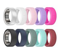 10 Pack Covers Compatible with Oura Ring Gen 4/Gen 3, Anti-Scratch Elastic Silicone Smart Ring Protector for ULTRAHUMAN Ring AIR/RingConn Gen 3/Gen 2/Gen 2 Air Cover