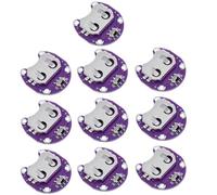 10-Pack CR2032 Coin Cell Battery Holder with Slide Switch for Arduino Lilypad Electronics Projects, 29x30mm PCB Mount Module, High-Speed Steel Contacts