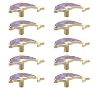 10 Pack Creative Shapes Drawer Knobs Single Hole Handle Pulls for Wooden Furniture Cabinet Cupboard Wardrobe Closet Door Decorative Metal Dresser Knob with Screws