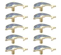 10 Pack Creative Shapes Drawer Knobs Single Hole Handle Pulls for Wooden Furniture Cabinet Cupboard Wardrobe Closet Door Decorative Metal Dresser Knob with Screws