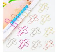 10-Pack Cross-Shaped Pen Clips, Assorted Colors Cross Design Journal Pen Holder Clips Jumbo Pens Slot Clip for Notebooks and Planners, Faith-Based Metal Pens Holder Clip for Office Supplies