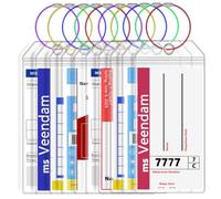 10 Pack Cruise Luggage Tag Holders, Wide Zip Seal Waterproof