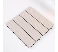 10 Pack Decking Interlocking Tiles 30 x 30cm Outdoor Patio Composite Decking Floor Tiles, Patio & Garden Click-Lock Flooring Deck(White,20pcs)