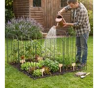 10-Pack Decorative Metal Garden Fence Panels