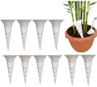 10-Pack Deep Root Watering Stakes, Multi-Hole Irrigation Spikes for Potted Plants, Soil Aerator & Fertiliser Applicator, Slow Release Watering Tool for Indoor & Outdoor Plants, Garden Watering System