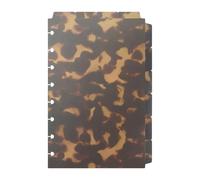 10 Pack Discbound Dividers Junior Size 5.5 X 8.5 Inch Half Letter, Index Tabs with 4+6 Tab Layout, Leopard Print Plastic for Notebook Planner Binder Organizer
