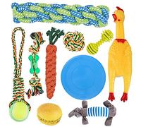 10 Pack Dog Chew Toys, Wefine Dog Rope Toys for Small Medium Puppies,100% Cotton Ropes for Teething Cleaning or Training