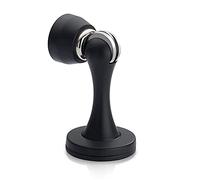 10 Pack Door Stoppers, Magnetic Door Stops Black Wall Floor Mounted Doorstop Heavy Duty Stainless Steel Door Holder Catch, Magnet Doorstops Keep Doors Open