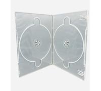 10 Pack Double Clear Slim DVD Cases, 7mm Space-Saving Storage for 2 Discs, Replacement Cases for CD/DVD/Blu-Ray Movie Sets, Transparent Double-Disc Holder with Clear Outer Sleeve