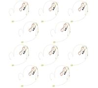 10 Pack Double Earset Headset Microphone Mini XLR 3 Pin TA3F Plug Headworn Over Ear Hanging Condenser Mic for AKG Samson Headset Microphone