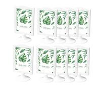 10 Pack Double Sided Standing Photo Frames,Picture Frame Set,Vertical Mount Sign Holders 4x6,Tabletop Display Each Frame Holds 2 Pictures,Wedding Party Table Numbers Holder (White)