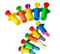 10 Pack Dough Extruder P-lastic Modelling Tool, 5 Different Pattern Clay Dough Extruding Syringes Plasticine Moulds Crafting Tool for Kids Boys Girls