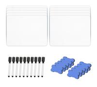 10 Pack Dry Erase Mini Whiteboard, 21 x 30 cm Double-Sided Mini Whiteboards