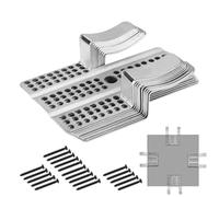 10 Pack Drywall Repair Clips, Stainless Steel Plaster Plate Fixings with 20 Self Tapping Screws, 1/2" and 5/8" Drywall Wall Clips
