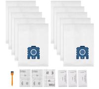 10 Pack Dust Bags Pure GN Compatible with Miele Hoover GN Vacuum Cleaner Bag for Classic C1 Complete C2 Complete C3, S2 S5 S8 Series with 3 Motor Protection and 3 AirClean Filters