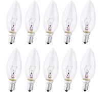10 Pack E14 Small Screw Light Bulb 25W, Dimmable Candle Bulbs, 2700K Warm White, 230V