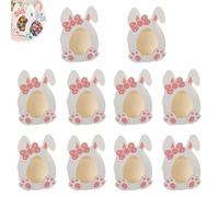 10 Pack Easter Cards for Classroom,Easter Candy Gift Holder with Dome,DIY Bunnies Card Candy Holder,Fillable E-aster Greeting CardsHolder,for School Party Favors, Classroom Egg Hunt Games Gift