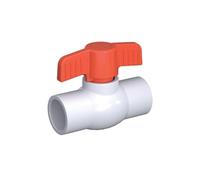 10-Pack EFIELD 3/4-inch Eco PVC Slip Ball Valve (Solvent), Schedule 40, Red Lever
