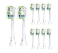 10-Pack Electric Toothbrush Heads, Compatible with Philips Sonicare | Compatible With: 4100 3100 1100 5950 7300 6500 5900 C1/2/3 G2 A3 2/3