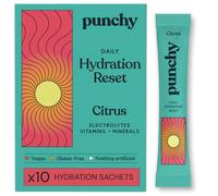 10 Pack Electrolytes Sachets - Fast Absorbing Hydration Sachets - Rehydration Sachet Packed with Vitamins - No Artificial Sweeteners or Preservatives - Citrus Electrolytes Powder by Punchy