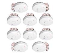 10-Pack ELRO FS1805 Smoke Detector with 5 Years Battery and Magnet Assembly - Comply with European Standard EN14604