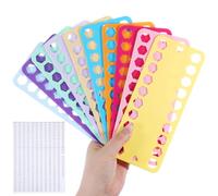 10-Pack Embroidery Floss Organizer, Cross Stitch Thread Holders Storage Tool 20 Positions Sewing Tools Plastic Floss Bobbin Portable Craft Storage for Craft DIY Embroidery