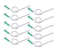 10-Pack Enema Nozzle Tips,11.8" Long, 16FR (5.30mm), Home Enema Colonic Irrigation Kit, Enema Supplies Colon Tube, Flexible Comfort Enema Head, Colon Nozzle for Constipation Enema Colon -Green