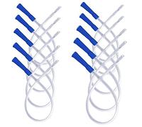 10-Pack Enema Nozzle Tips, 9.8" Long, 15FR (5mm), Home Enema Colonic Irrigation Kit, Enema Supplies Colon Tube, Flexible Comfort Enema Head, Colon Nozzle for Constipation Enema Colon -Blue