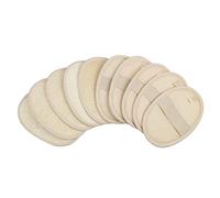 10-Pack Exfoliating Loofah Sponge Pads - Natural Luffa & Terry Cloth, Body Scrubbers for Shower & Bath Mooerca