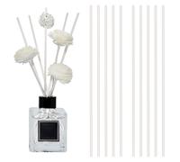 10 Pack Extra Long White Reed Diffuser Sticks 30cm x 4mm Natural Wood Rattan Aroma Oil Diffusion Replacements Refill Stick Premium for Spa Aroma Fragrance Aromatherapy Bedroom Home Office