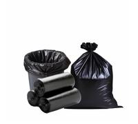 10-Pack Extra Strong Heavy Duty Black Rubbish Bags - 90L Large Refuse Sacks - Industrial Strength Bin Liners - Tear & Leak Resistant - Ideal for Home, Garden, Kitchen & Trade Waste.