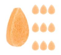 10 Pack Facial Sponge for Daily Deep Cleansing - Regular Buff Style Exfoliating Pads for Removing Dead Skin, Dirt & Makeup - Normal to Oily - Made in The USA - Reusable Puf - Natural