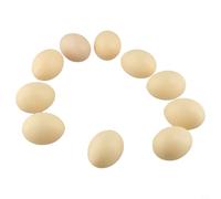 10 Pack Fake Chicken Eggs Plastic Faux Eggs for Nest Box Training Encourage Hens to Lay Smooth Edge Poultry Home Decor